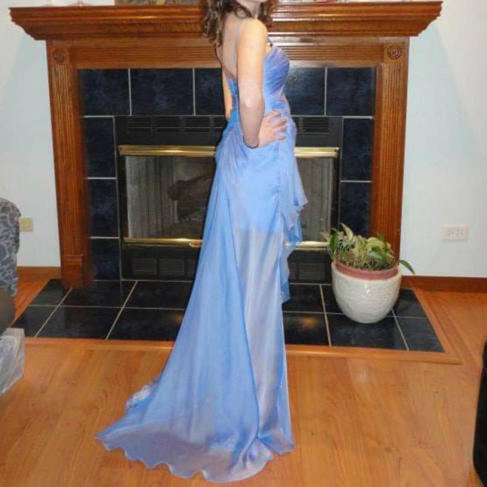 Lilac High Low Prom Dress - Picture 3 of 4